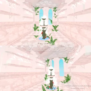 Pink Botanical Fountain Grinding Room (Tiny Home)