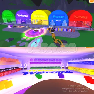 Inside Out Emotion Headquarters & Massive Grinding House | Custom Racetrack Build