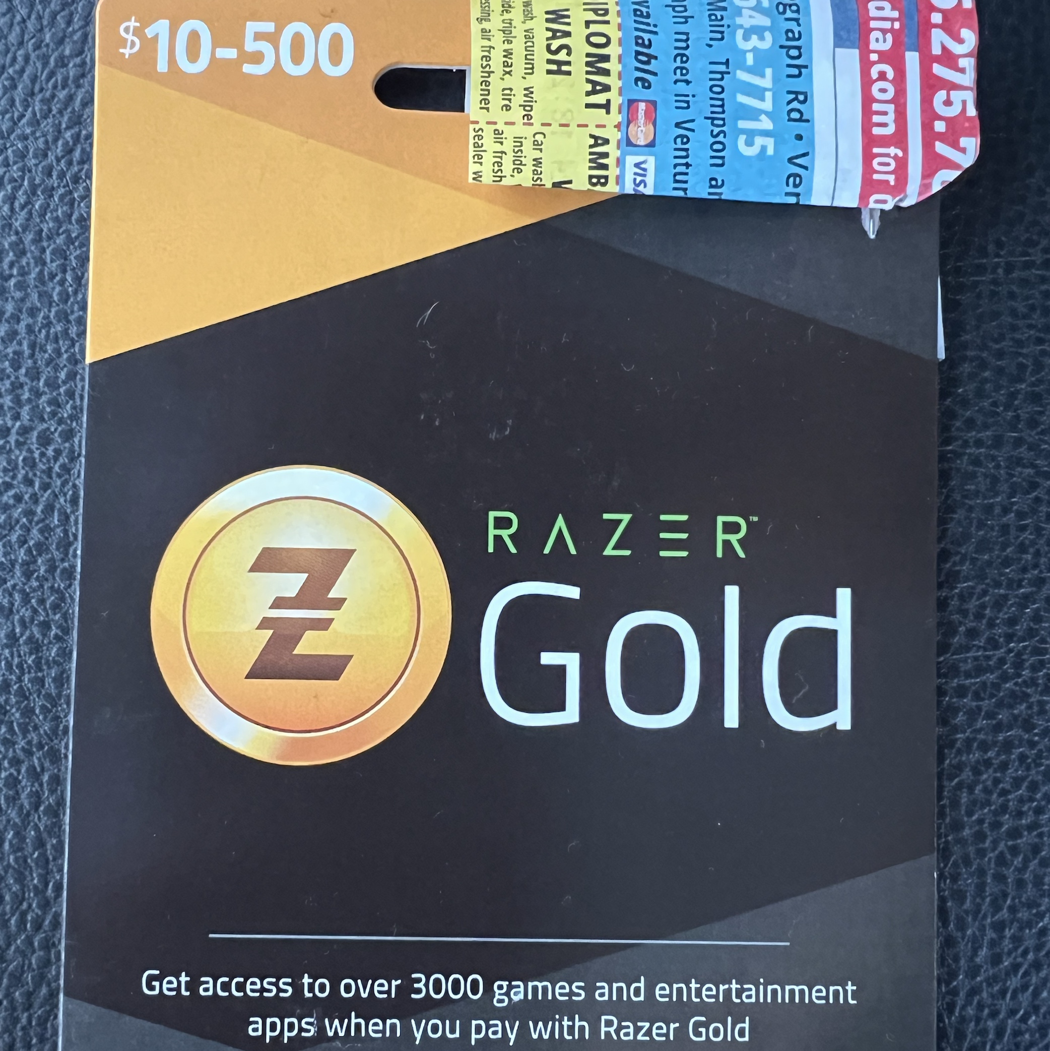 $500.00 Razer Gold - Razer Gold Tarjeta de Regalo - Gameflip