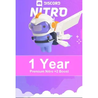 Discord Nitro 1 YEAR +2 Boosts