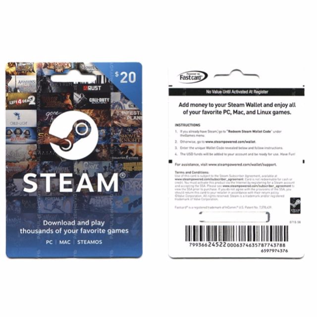 steam gift cards