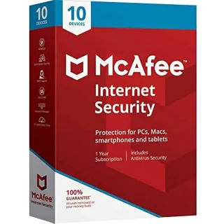 McAfee Internet Security (10 Devices - 1 year) 