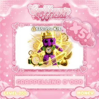 X5 Grappellino D'Oro 615.37 K/S - Escape Tsunami For Brainrot