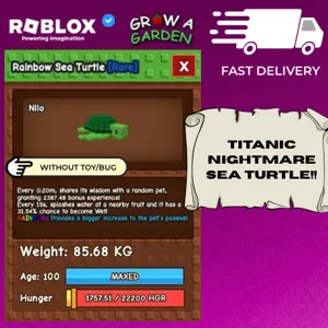 TITANIC RAINBOW SEA TURTLE 85+KG | 20S CD NO TOY