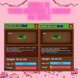 2X TITANIC SEA TURTLE 85+KG | 20S CD NO TOY