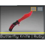 Butterfly knife ruby