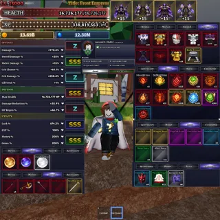 Sailor Piece Account Lvl 13000 Max Damage: +970.4% Luck: 674.2%