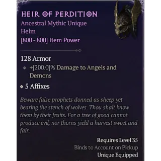 S11 HC Rune Set Heir of perdition