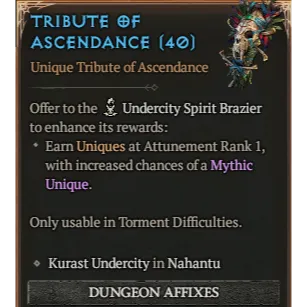 S11 HC x10 Tribute of Ascendance [High chance drop mythic]