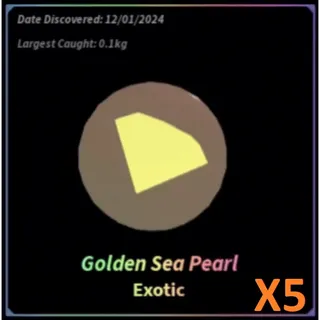 5x Golden Sea Pearl fisch