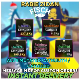 5 mutated Cathulith - Cathulid - for LEVIATHAN HUNT - FISCH