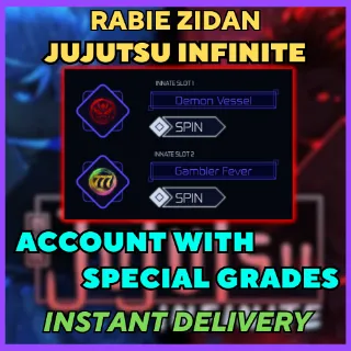 Account with Demon Vessel & Gambler Fever - Jujutsu infinite