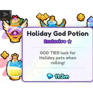 holiday god potion pets go