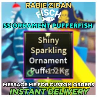 shiny sparkling ornament pufferfish - Fisch