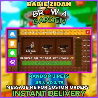 PETS AGE 45 & 60 & 75