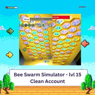 BEE SWARM SIMULATOR - LEVEL 15 CLEAN ACCOUNT