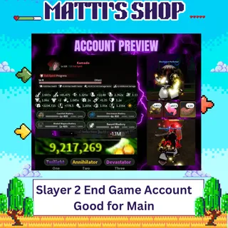 Slayer 2 End Game Clean Account (MAX)