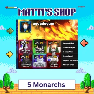 ANIME VANGUARDS ACCOUNT - 5 MONARCHS