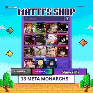 ANIME VANGUARDS ACCOUNT - 13 META MONARCHS