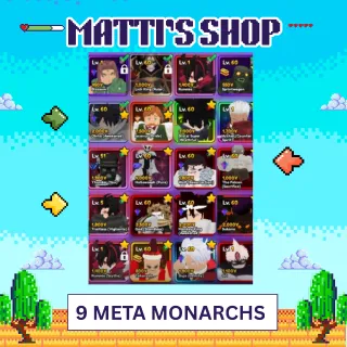 ANIME VANGUARDS ACCOUNT - 9 META MONARCHS