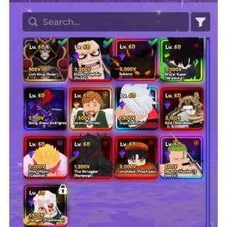 Anime Vanguards Game Account