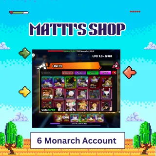 Anime Vanguards Account - 6 Monarch