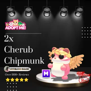 2x Mega Cherub Chipmunk