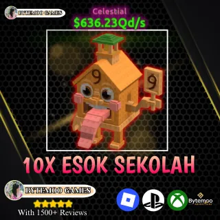 10x Esok Sekolah 636.23 Qd/s - Escape Tsunami For Brainrots - FAST DELIVERY