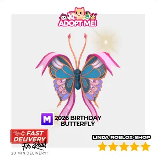 4x Mega 2026 Birthday Butterfly