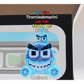 Fortnite Steal The Brainrot Ice & Fire Tiramisubmarini 
