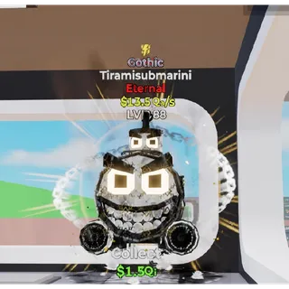 Fortnite Steal The Brainrot Gothic Tiramisubmarini 1 trait
