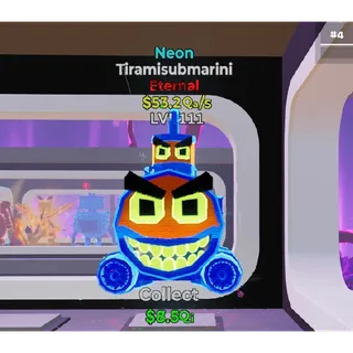 Fortnite Steal The Brainrot Neon tiramisubmarini