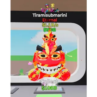 Fortnite Steal The Brainrot Carnival Tiramisubmarini 1.1B/s 2 traits