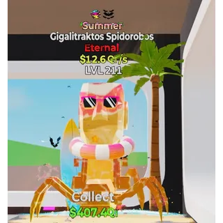 Summer Gigalitraktos Spidorobos 2 traits 12Qi/s - Fortnite Steal The Brainrot