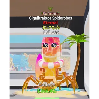 Fortnite Steal The Brainrot Summer Gigalitraktos Spidorobos 1 trait 1.7Qi/s