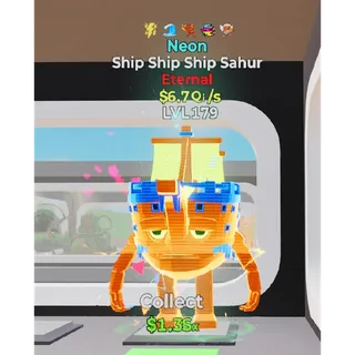 Neon Ship Ship Ship Sahur 5 traits Fortnite Steal the Brainrot