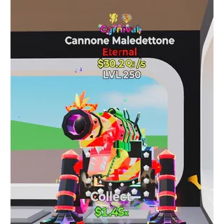 Carnival Cannone Maledettone 2 trait MAX LVL Fortnite Steal the Brainrot