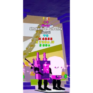 Neon Shtekeritoel Bulbonito ★5 STAR 2 traits Fortnite Fight The Brainrot