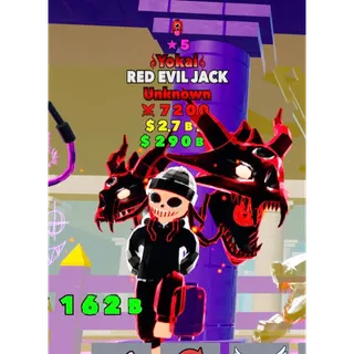 Yokai RED EVIL JACK ★5 STAR 1 trait 7200 Fortnite Fight The Brainrot