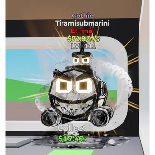 Gothic Tiramisubmarini Fortnite Steal The Brainrot