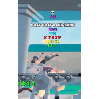 Goat Goat Bang Bang Boss ★5 STAR 1 trait- Fortnite Fight The Brainrot