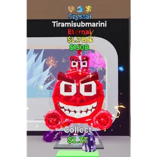 Fortnite Steal The Brainrot Crystal Tiramisubmarini 3 traits 1.7B/s
