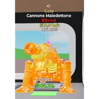 Gold Cannone Maledettone 1 trait  - Fortnite Steal The Brainrot