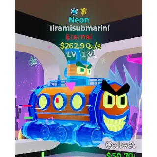 Neon Tiramisubmarini 2 traits - Fortnite Steal The Brainrot