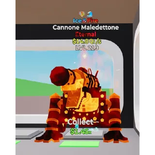 Ice & Fire Cannone Maledettone 2 traits 14.8Qi/s Fortnite Steal The Brainrot