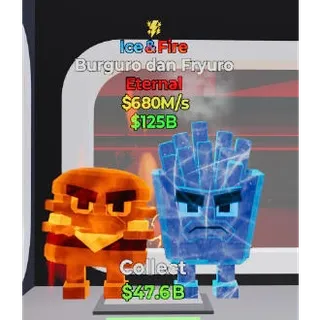 Fortnite Steal the Brainrot Ice & Fire Burguro Dan Fryuro 1 trait 680M/s