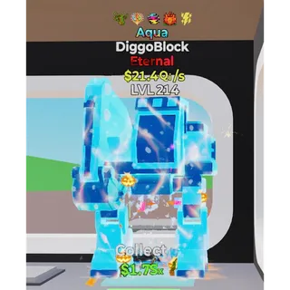 Aqua DiggoBlock 5 traits 21Qi/s Fortnite Steal the Brainrot