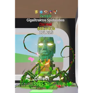 Jungle Gigalitraktos Spidorobos 5 traits 20.4Qi/s Fortnite Steal The Brainrot