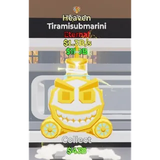 Fortnite steal the brainrot Heaven Tiramisubmarini 1 trait 1.3B/s