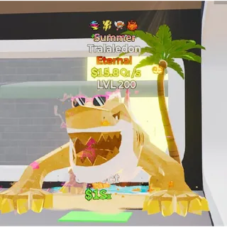 Tralaledon Summer 4 traits 15.8Qi/s Fortnite Steal the Brainrot
